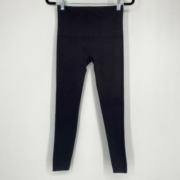 SPANX Pants - Spanx Look At Me Now Shaping Seamless Crop Leggings High Rise Black Size Medium
